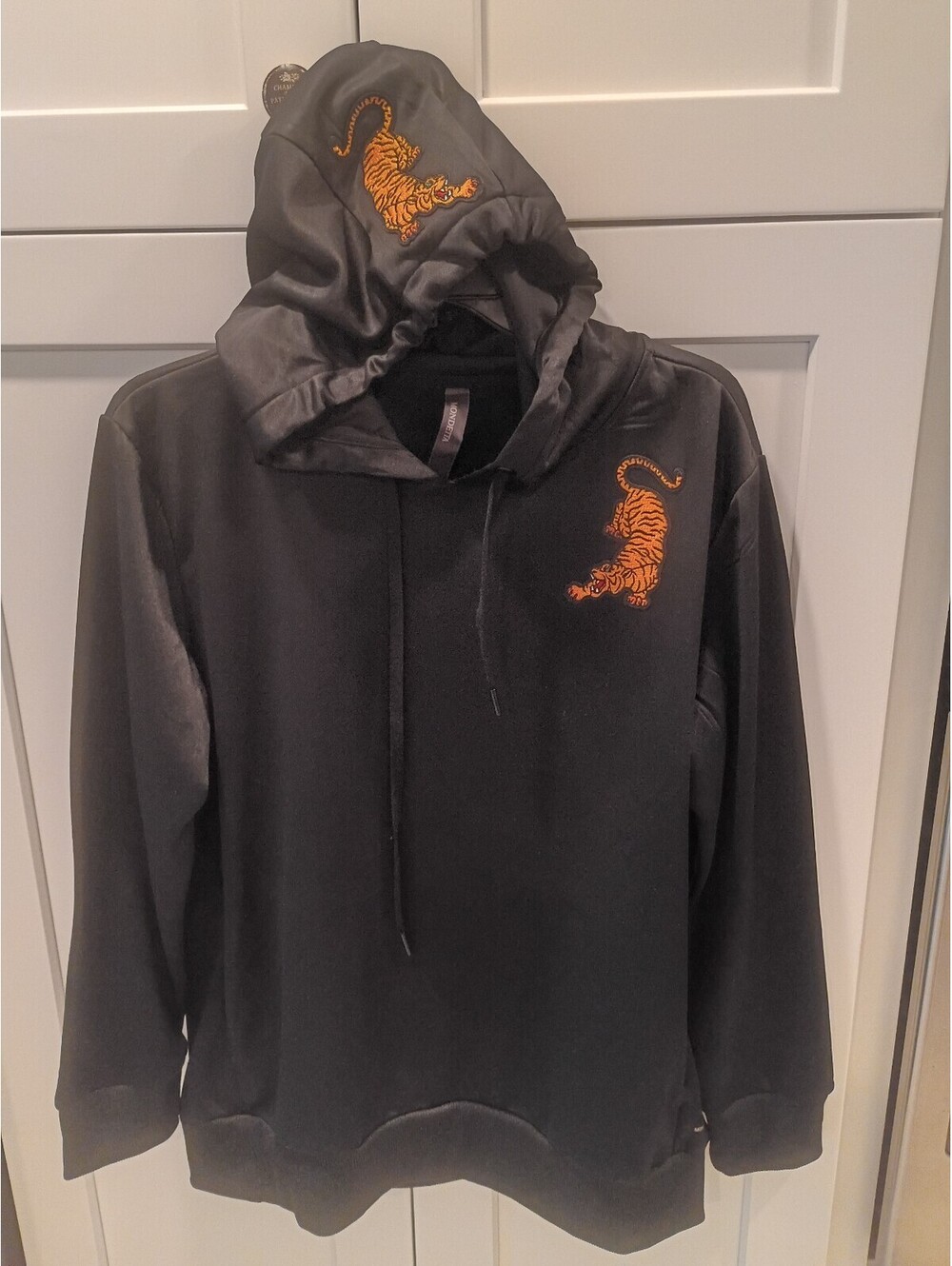 Noonday Black Hoodie with Orange Tiger Embroidery
